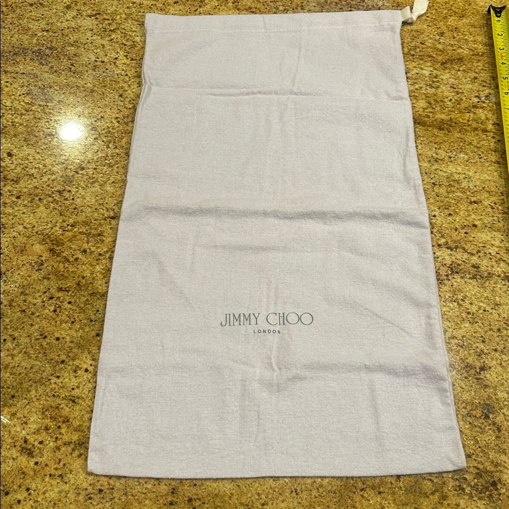 NEW💕JIMMY CHOO COTTON DUST BAG WITH DRAWSTRING CLOSURE APPROXIMATELY 13.5"x 24"